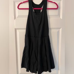 Black Athletic Tennis Dress with Spandex Shorts